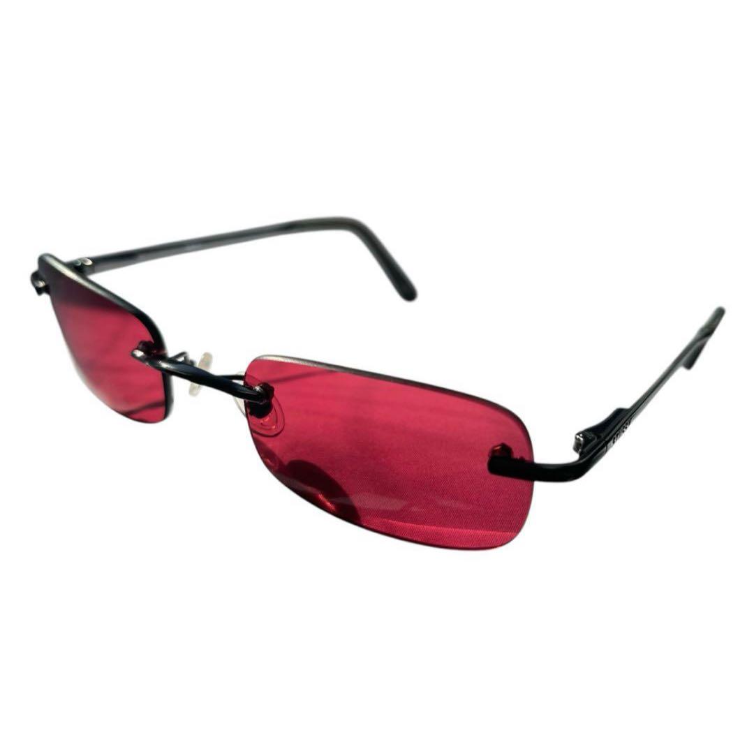 小物 00s STUSSY Y2K rimless square sunglasses