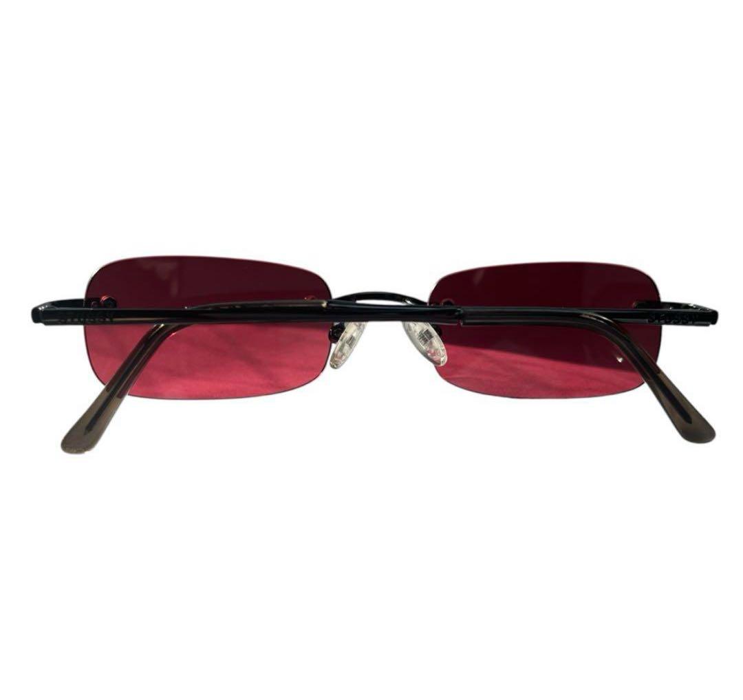 小物 00s STUSSY Y2K rimless square sunglasses