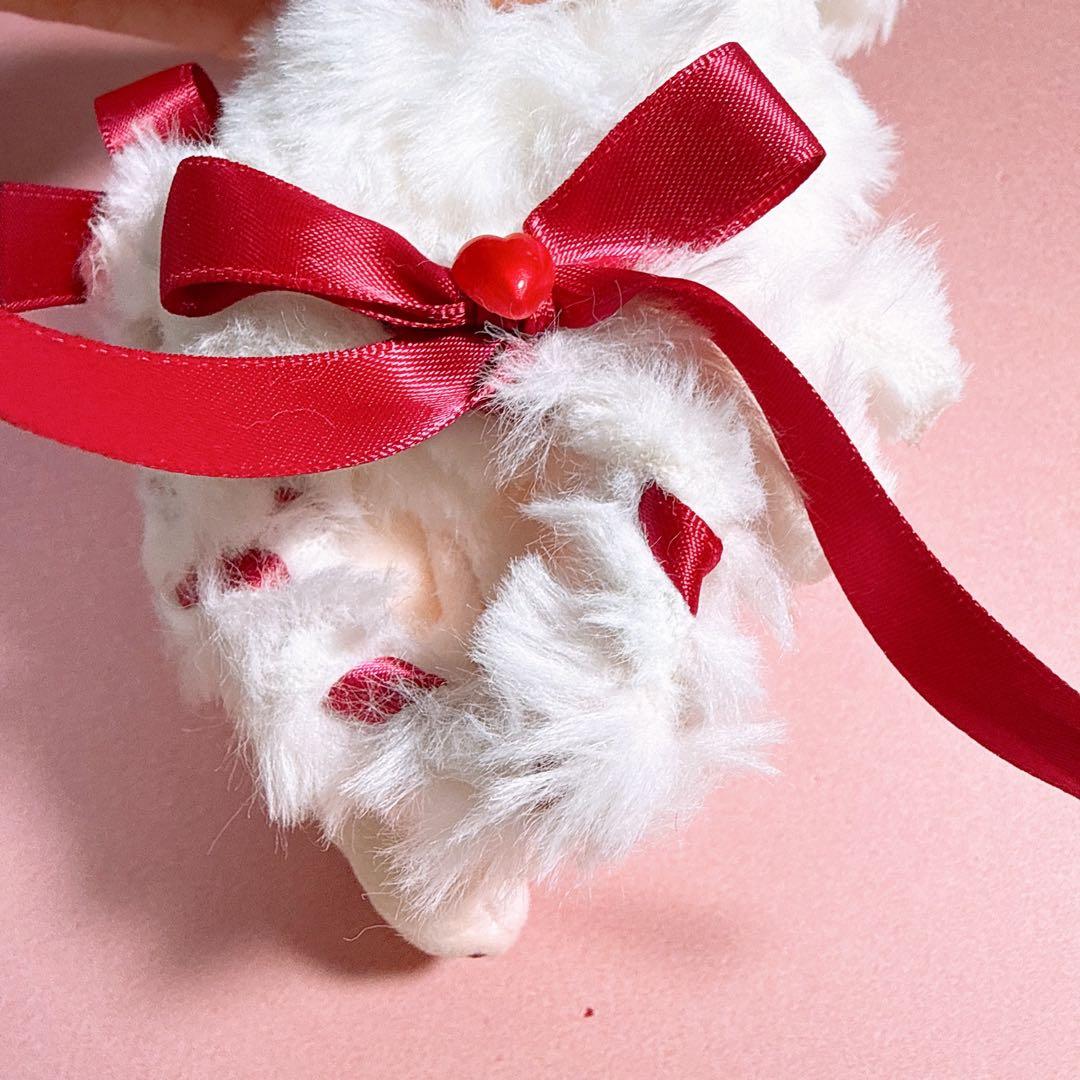 無属性　自作ぬいぐるみ　真っ白グラデーション三つ編みリボンの女の子　骨付き