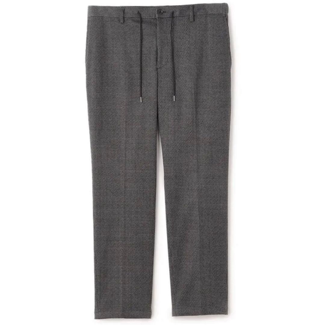 【未使用タグ付】洗える♪パジャマスーツ プリントジャージセット グレー千鳥格子L