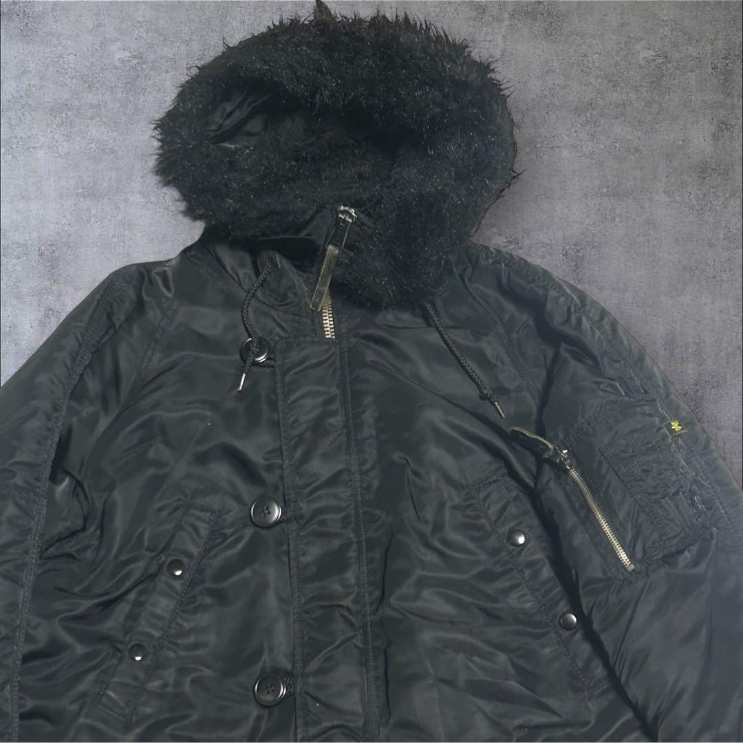 まめこALPHA アルファ N3B L ブラック ファー着脱可 2WAY