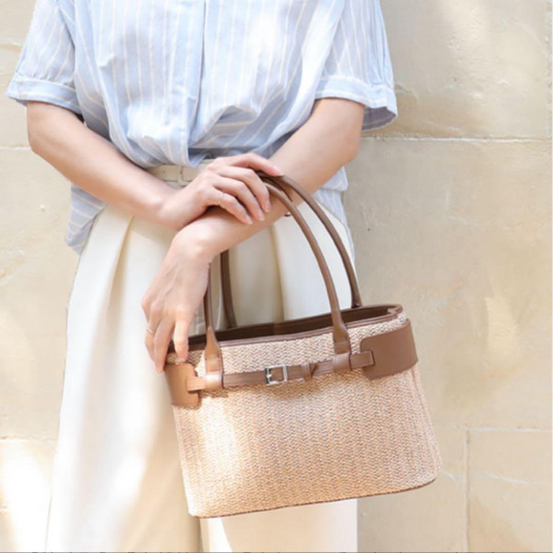 【美品】傳濱野　デンハマノ　かごバック　ナチュレバスケッティ　トートバッグ