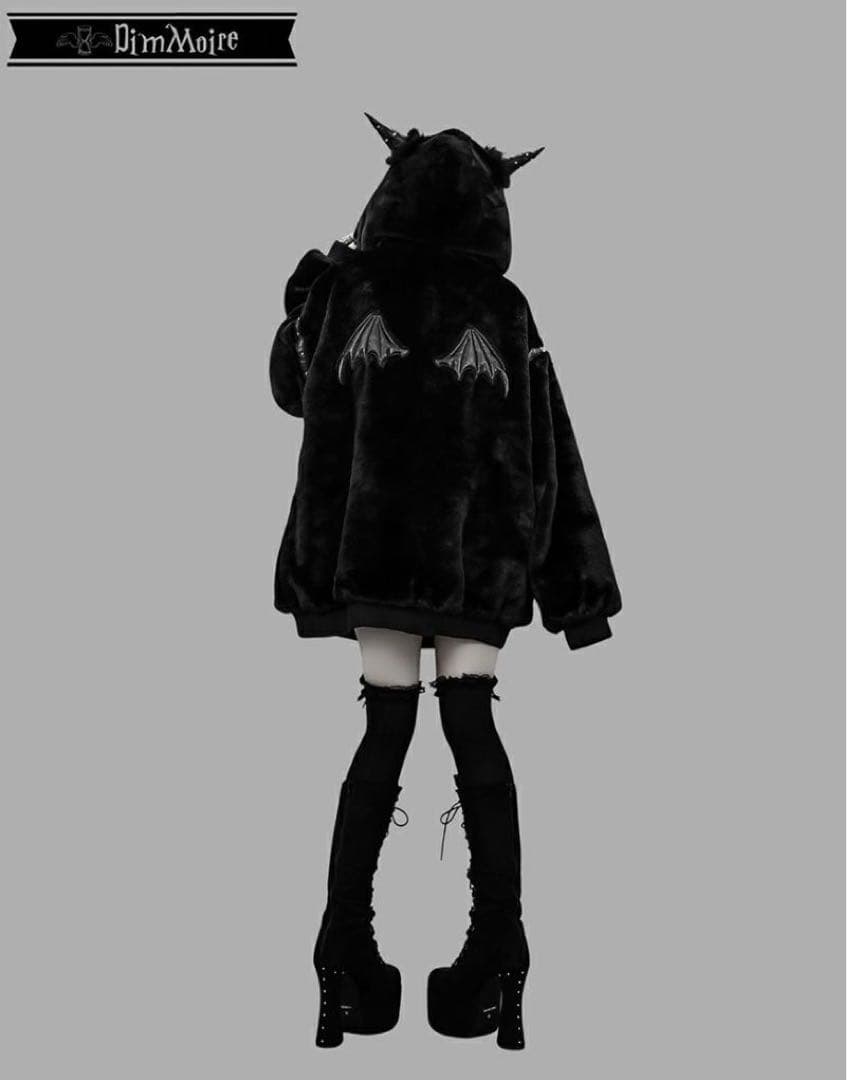 DimMoire【ディムモアール】BABY DEVILファーパーカーブラック新品