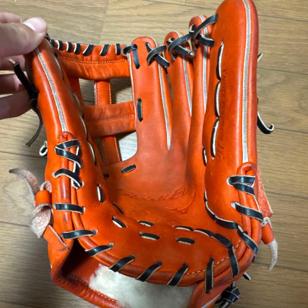 Global Elite 硬式グローブ オレンジ 値下げあり