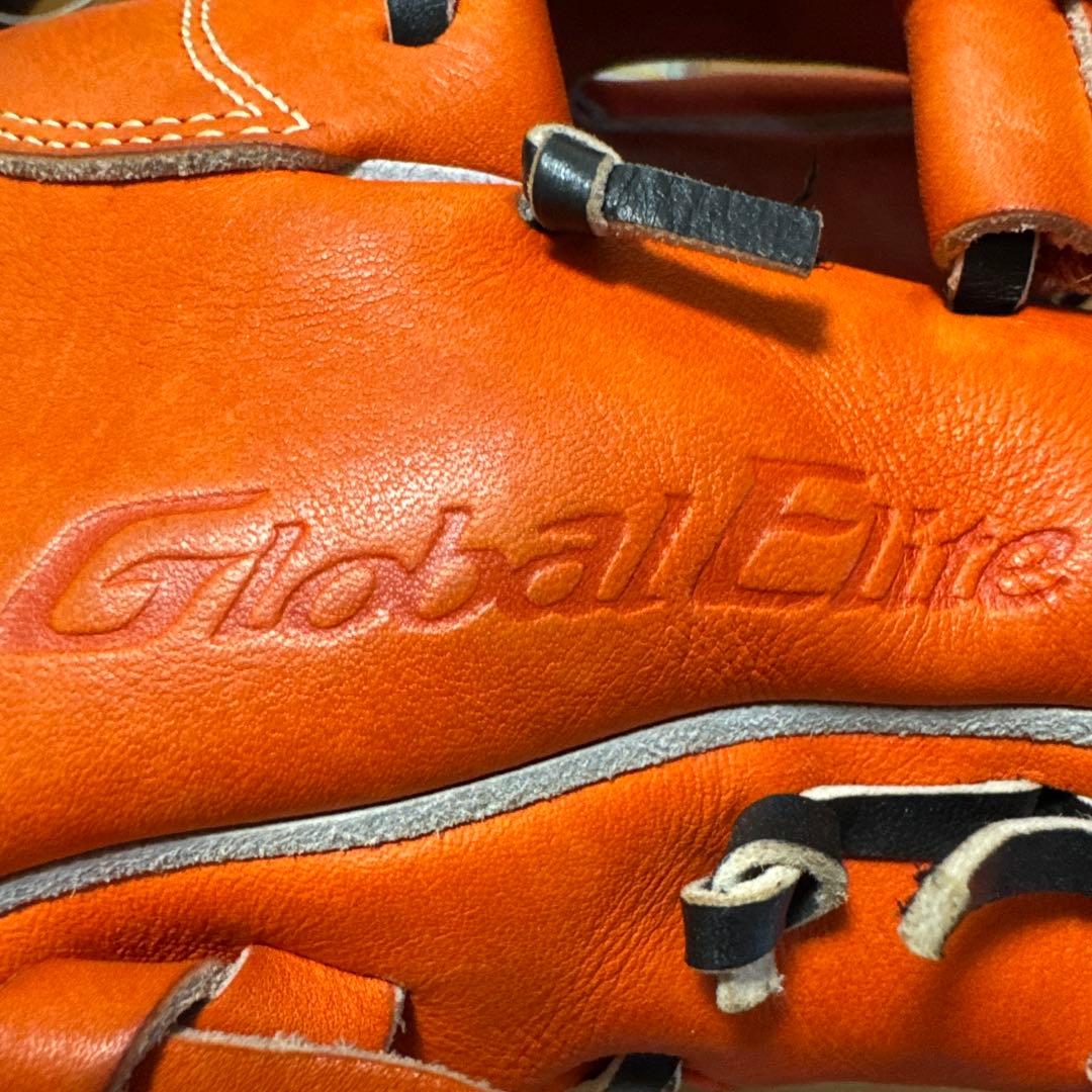 Global Elite 硬式グローブ オレンジ 値下げあり