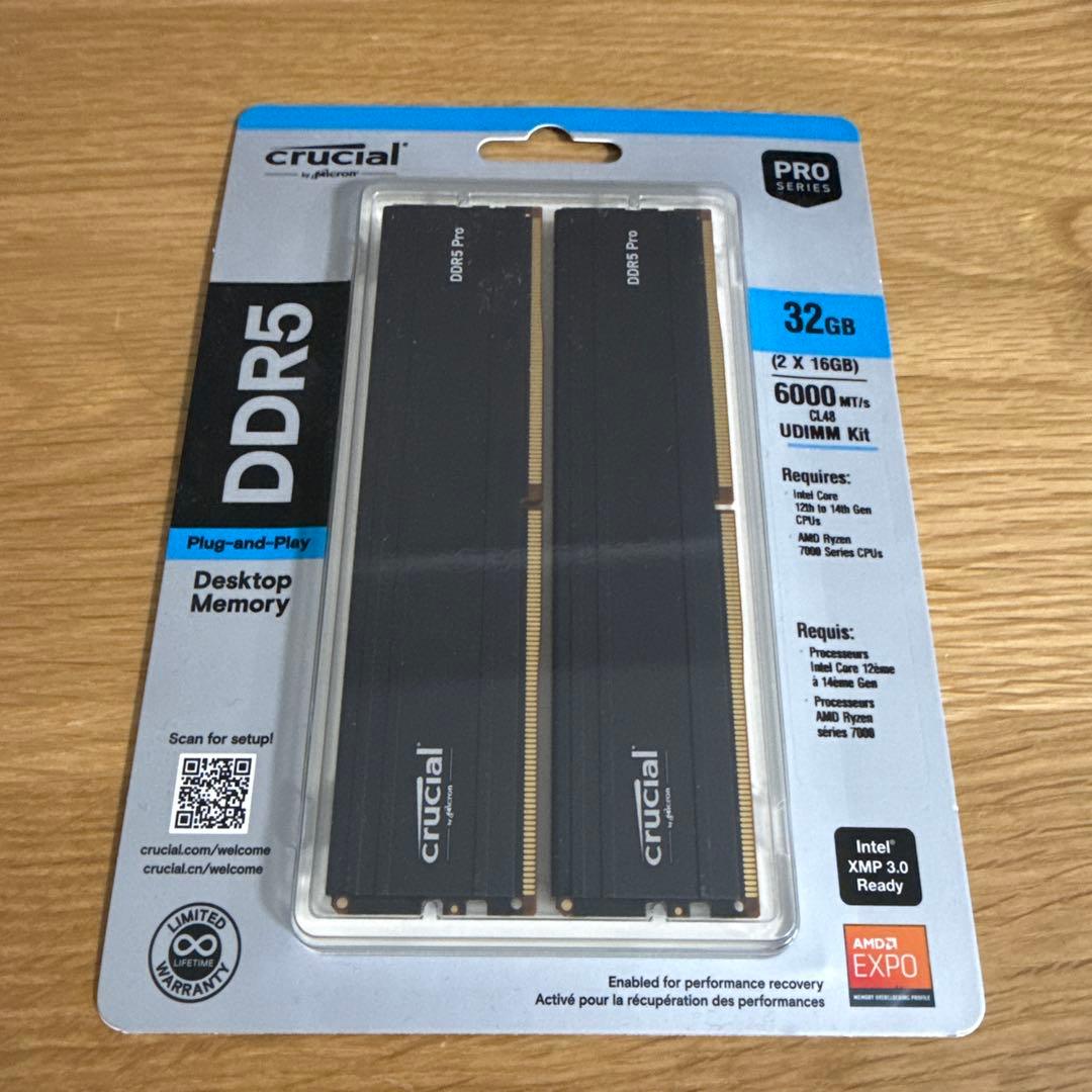 （新品・未使用）CP2K16G60C48U5 (DDR5 16GB 2枚組)