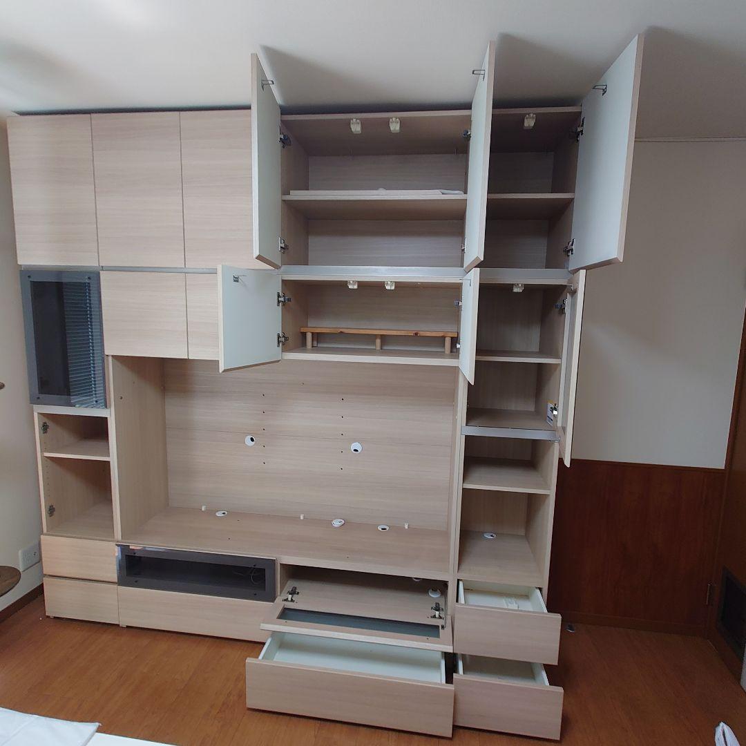 壁面収納 テレビ台 引き出し付き