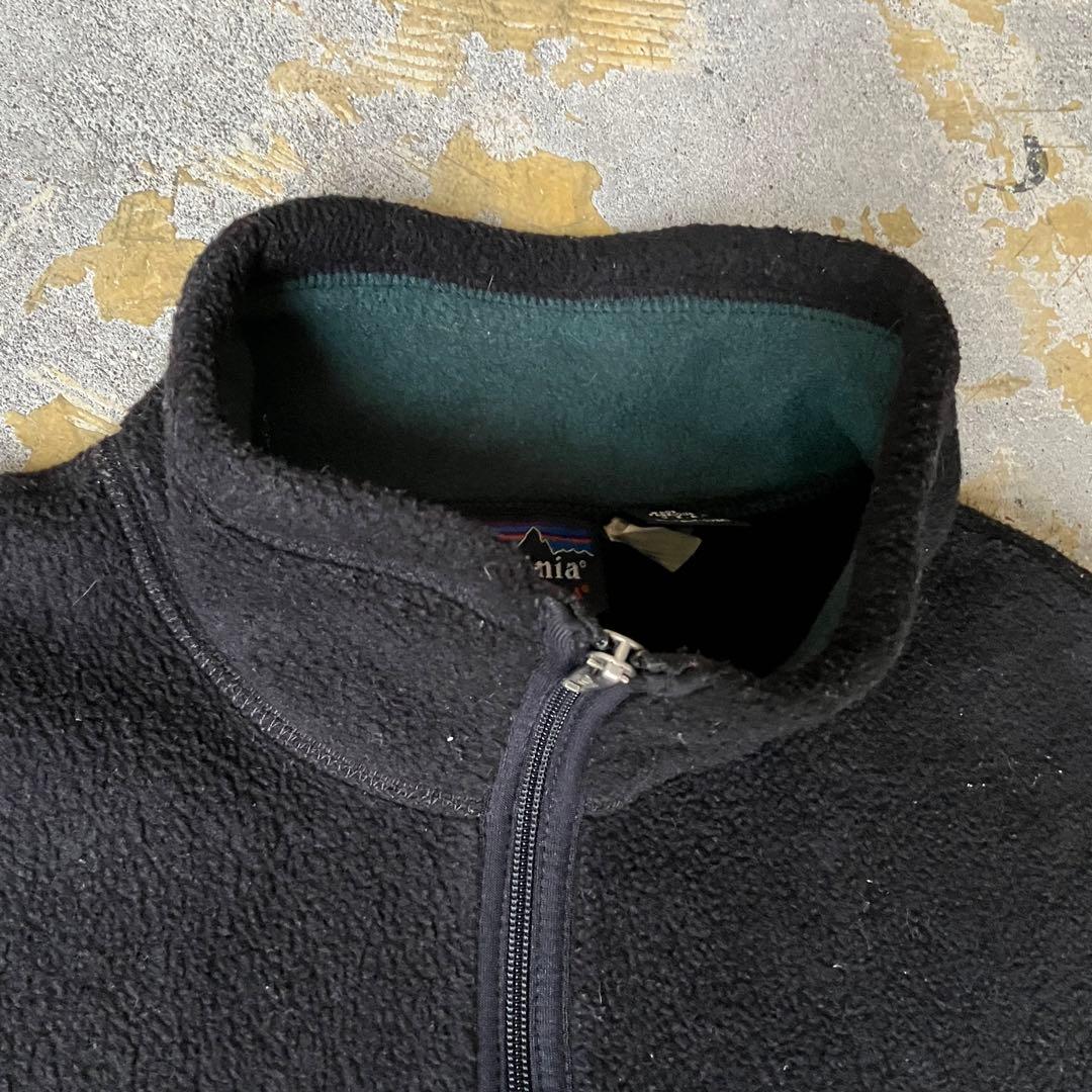 90S USA製 patagonia シンチラ フリースベスト ブラック