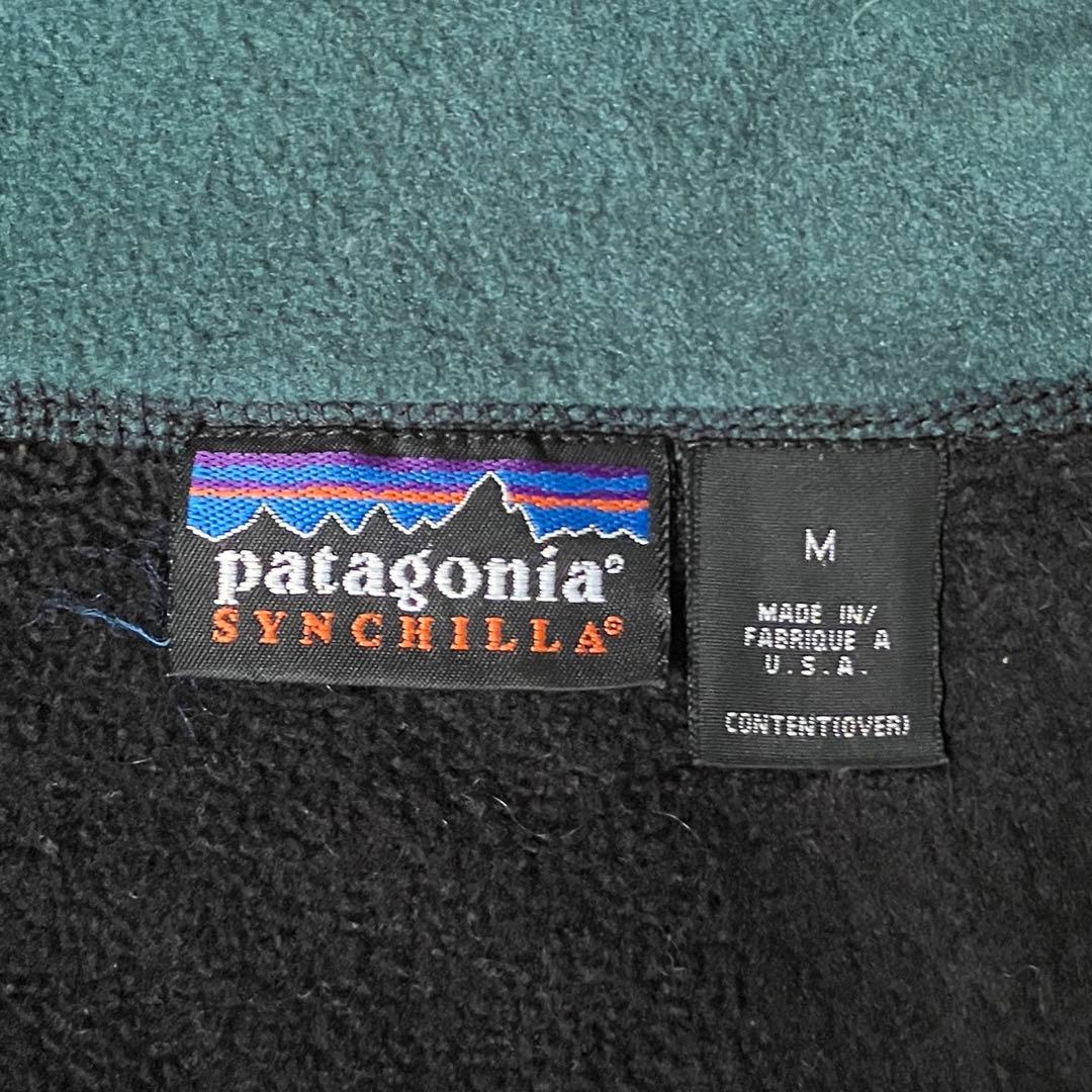 90S USA製 patagonia シンチラ フリースベスト ブラック