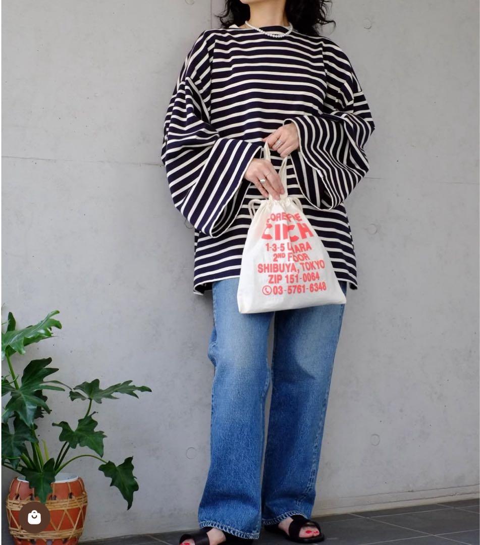 ヤ✨美品！タグ付き Oblada（オブラダ）イエローストライプ長袖Tシャツ