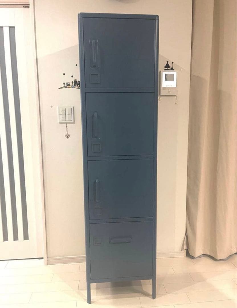 【美品】【廃盤カラー】イドーセン IKEA 4段キャビネット ラス1