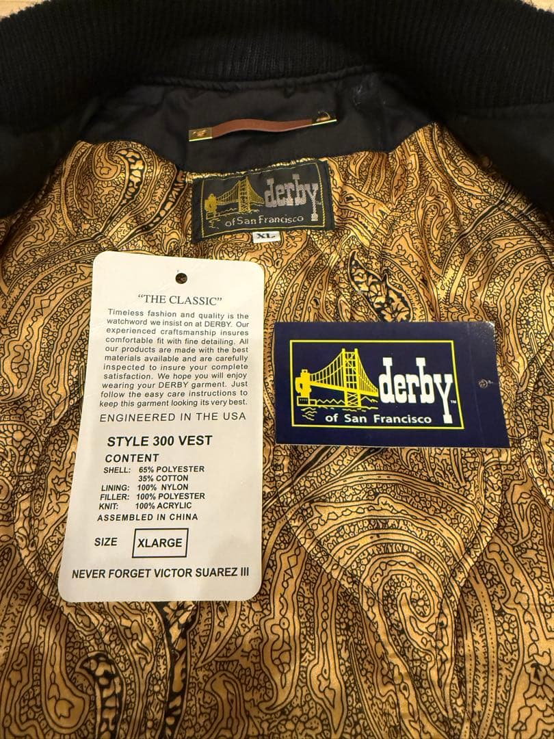 トップス Derby of SanFrancisco STYLE 300 VEST XL