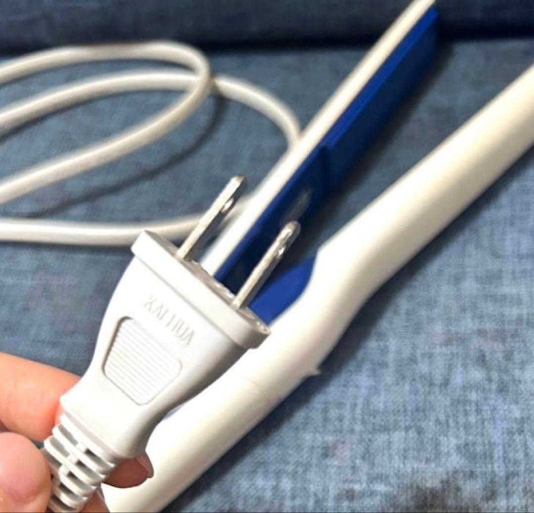 3D Plus ヘアビューロン ストレートヘアアイロン ホワイト・ブルー