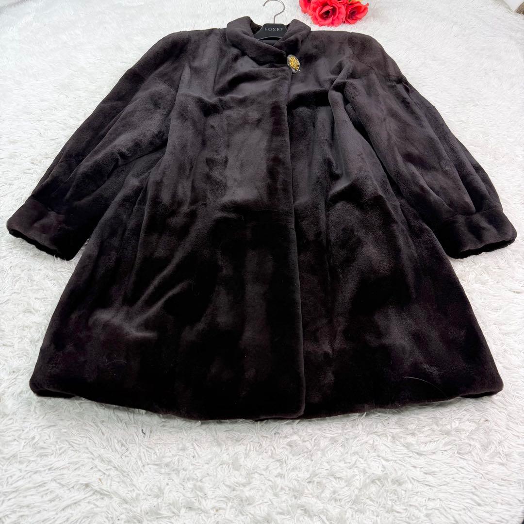 サガミンク シェアードミンク リアルファー コート 本毛皮 毛並み〇