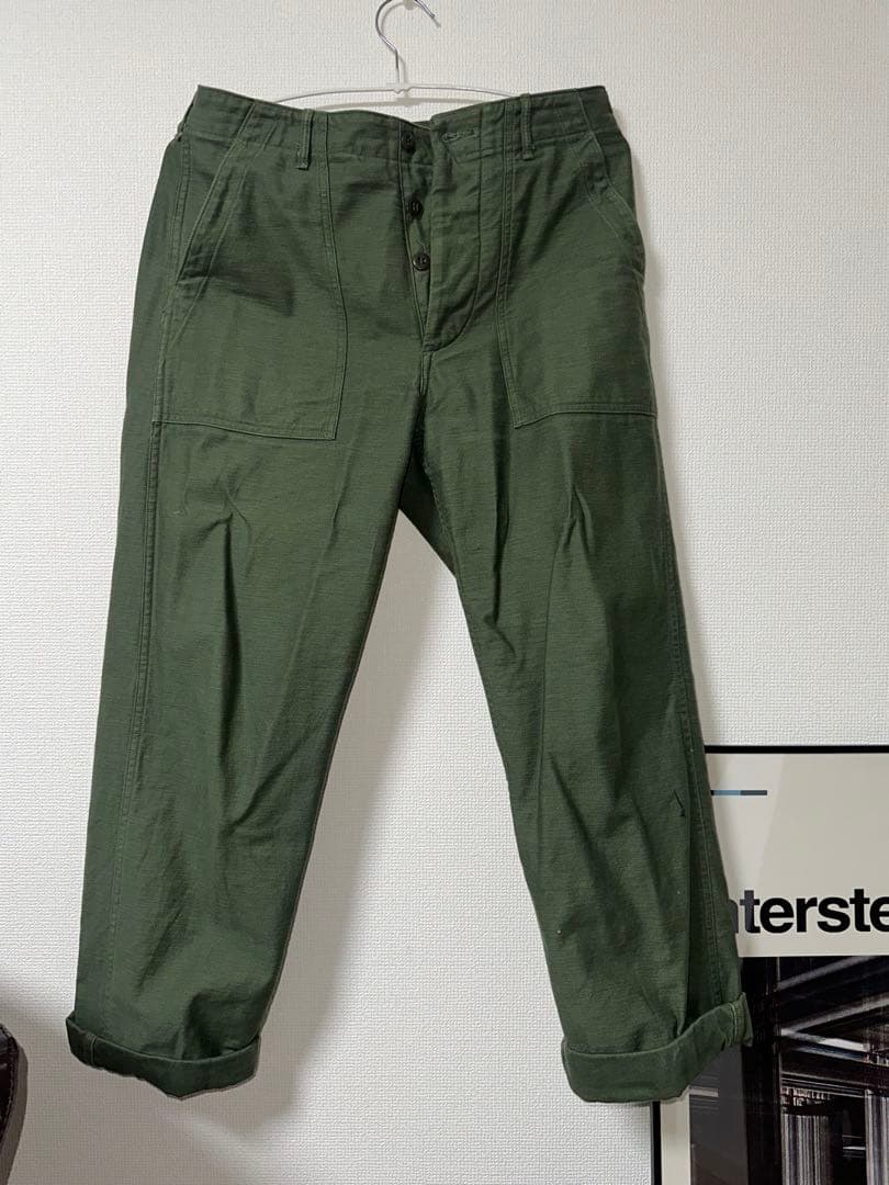 orSlow ワークパンツ S オリーブグリーン