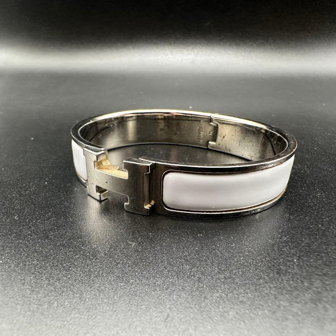 美品✨　エルメス　バングル　ブレスレット　Hクリック　 シルバー　1325