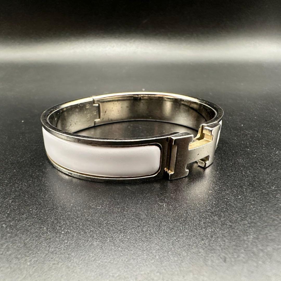 美品✨　エルメス　バングル　ブレスレット　Hクリック　 シルバー　1325