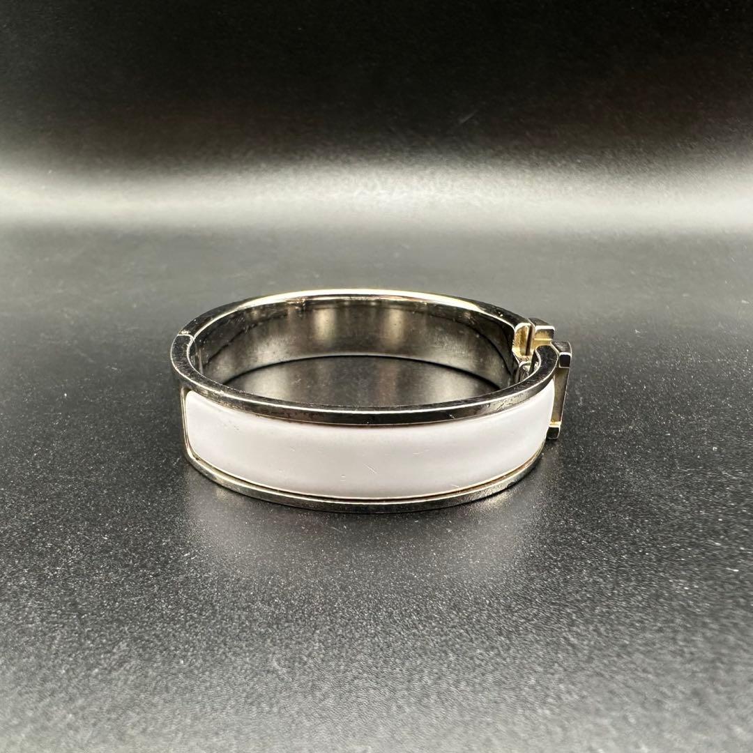 美品✨　エルメス　バングル　ブレスレット　Hクリック　 シルバー　1325
