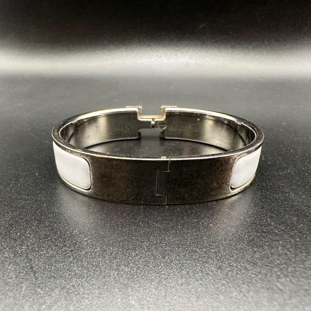 美品✨　エルメス　バングル　ブレスレット　Hクリック　 シルバー　1325