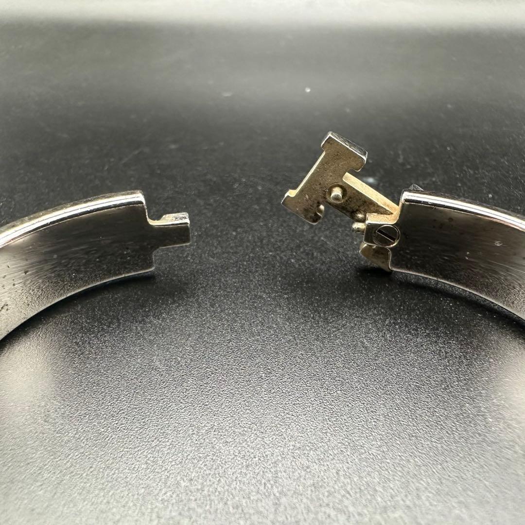 美品✨　エルメス　バングル　ブレスレット　Hクリック　 シルバー　1325