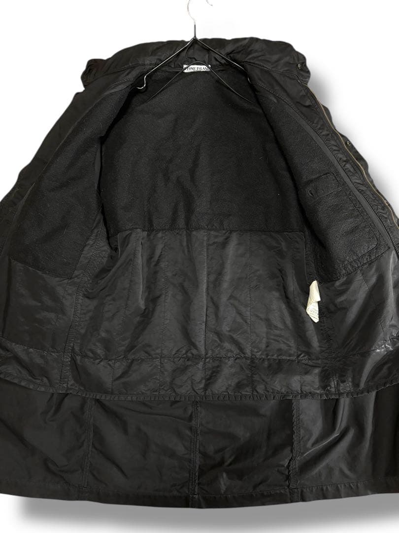 09aw/ストーンアイランド/ミリタリーモッズコート/黒/M