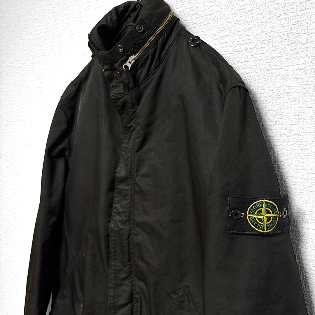 09aw/ストーンアイランド/ミリタリーモッズコート/黒/M
