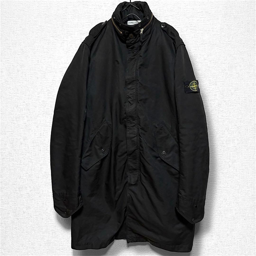 09aw/ストーンアイランド/ミリタリーモッズコート/黒/M