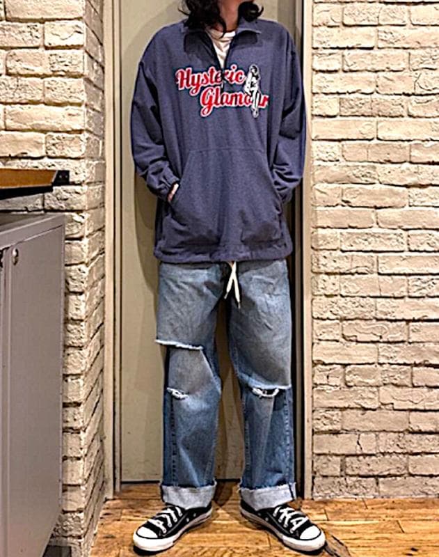 ヒステリックグラマー　オーバーサイズ　ハーフジッププルオーバー　完売品