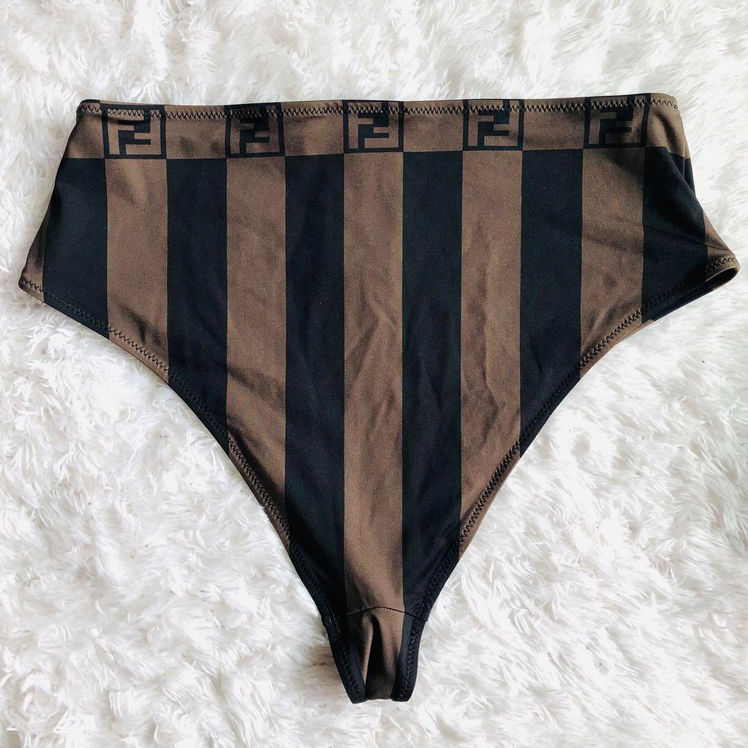 未使用タグ付✨フェンディ 水着 ズッカ FFロゴ ペカン カーキ×ブラック M