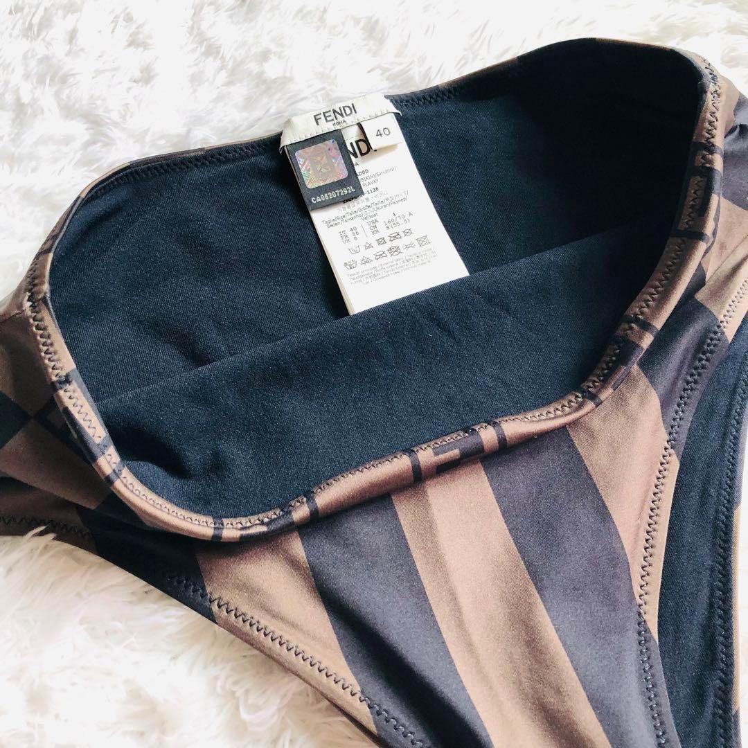 未使用タグ付✨フェンディ 水着 ズッカ FFロゴ ペカン カーキ×ブラック M