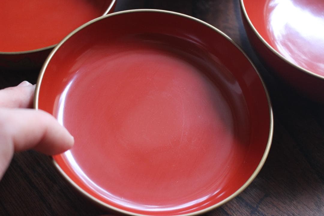 時代逸品！上質朱漆に極上牡丹蒔絵の映えるお椀2点（検輪島塗蒔絵椀吸い物椀