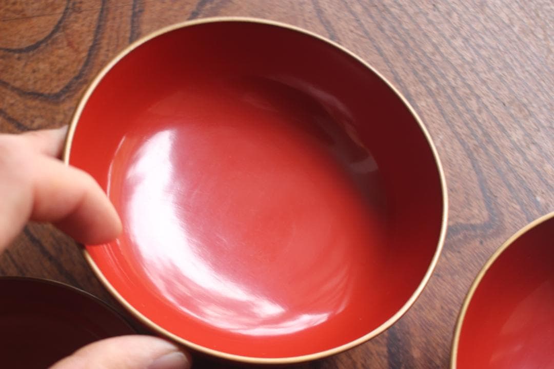 時代逸品！上質朱漆に極上牡丹蒔絵の映えるお椀2点（検輪島塗蒔絵椀吸い物椀