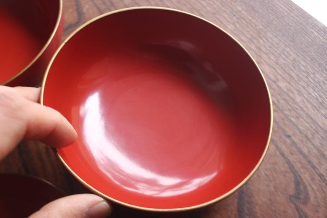 時代逸品！上質朱漆に極上牡丹蒔絵の映えるお椀2点（検輪島塗蒔絵椀吸い物椀