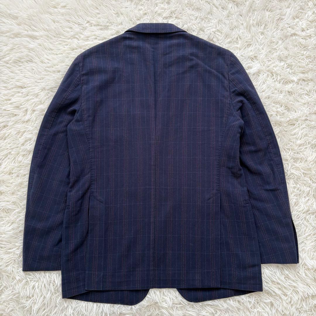 LARDINI ラルディーニ ジャケット 52 ネイビー チェック イタリア製