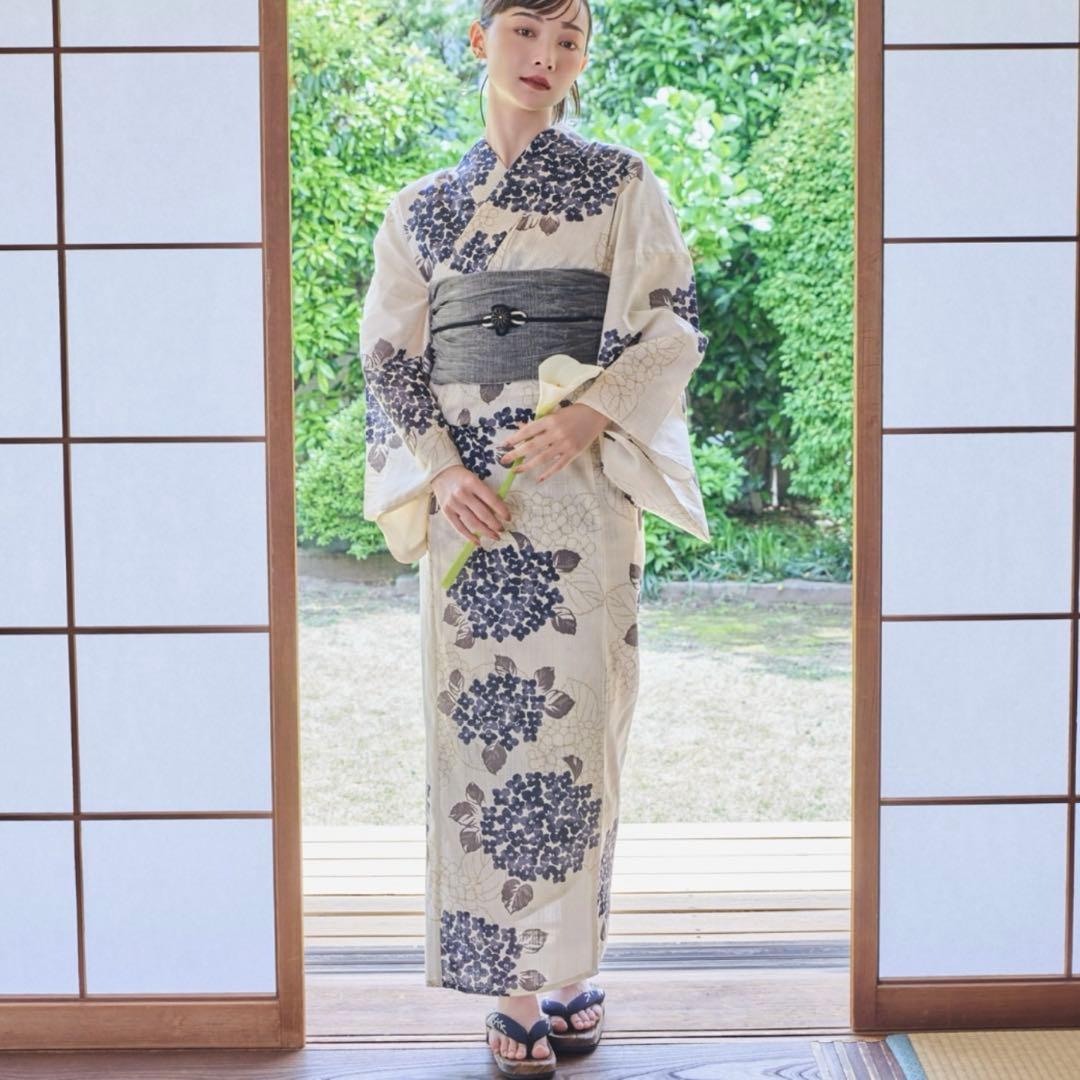hinari×utatane 浴衣・帯セット 紫陽花
