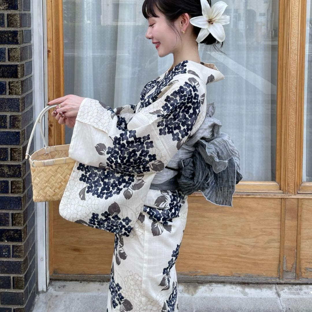 hinari×utatane 浴衣・帯セット 紫陽花