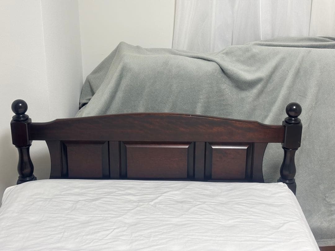 北海道民芸家具 和モダン シングルベッド 樺無垢材