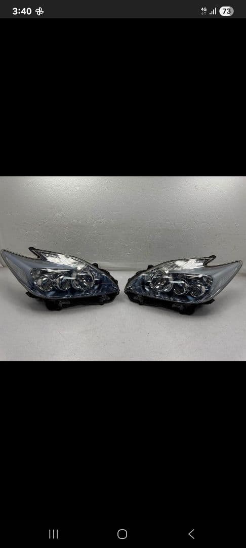 ZVW30 トヨタ プリウス 前期 左右セット ヘッドライト 47-30
