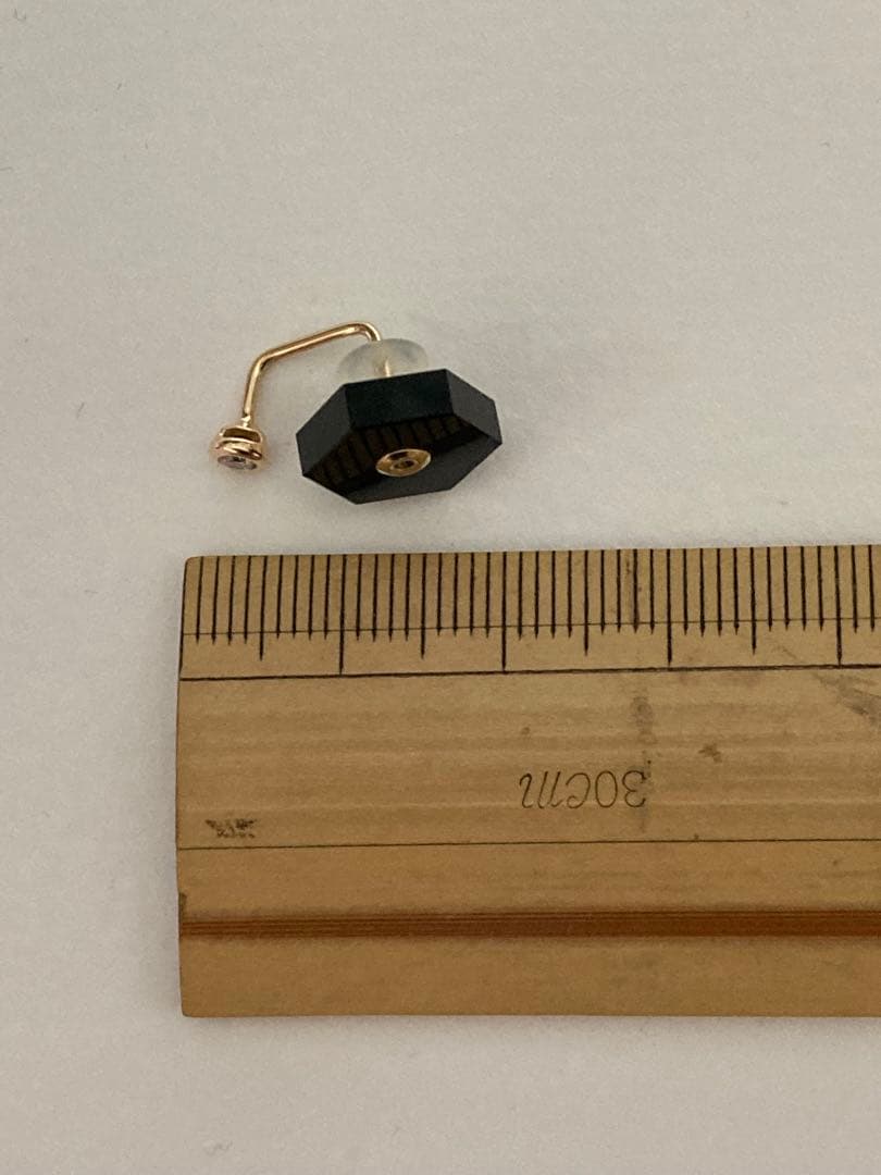 美品　hirotaka ヒロタカ　ダイヤモンド　オニキス　ピアス　片耳　k10