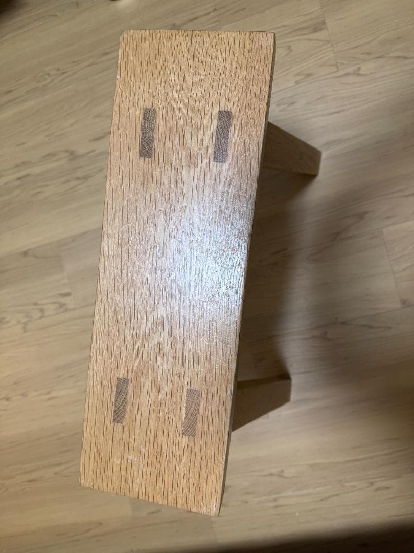 廃盤品　無印良品　無垢材ベンチ・オーク材・小