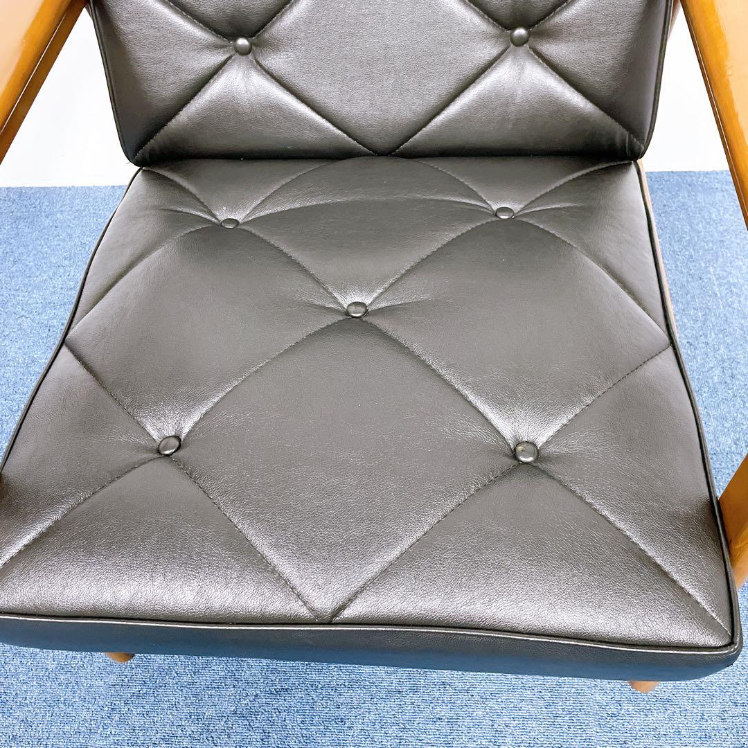 【美品送料込】カリモク60 Kチェア 1人掛けソファ ブラック