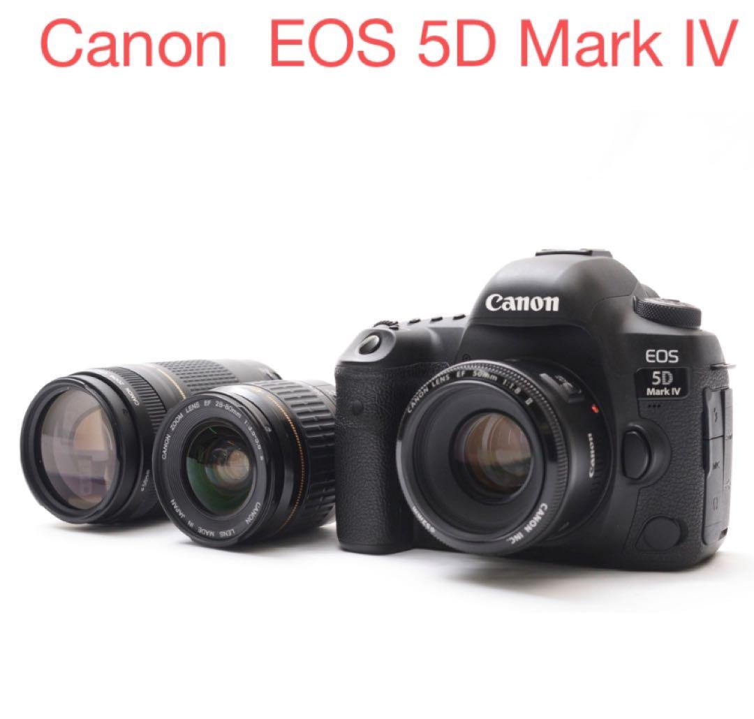フルサイズCanon EOS 5D Mark IV標準&望遠&単焦点レンズセット