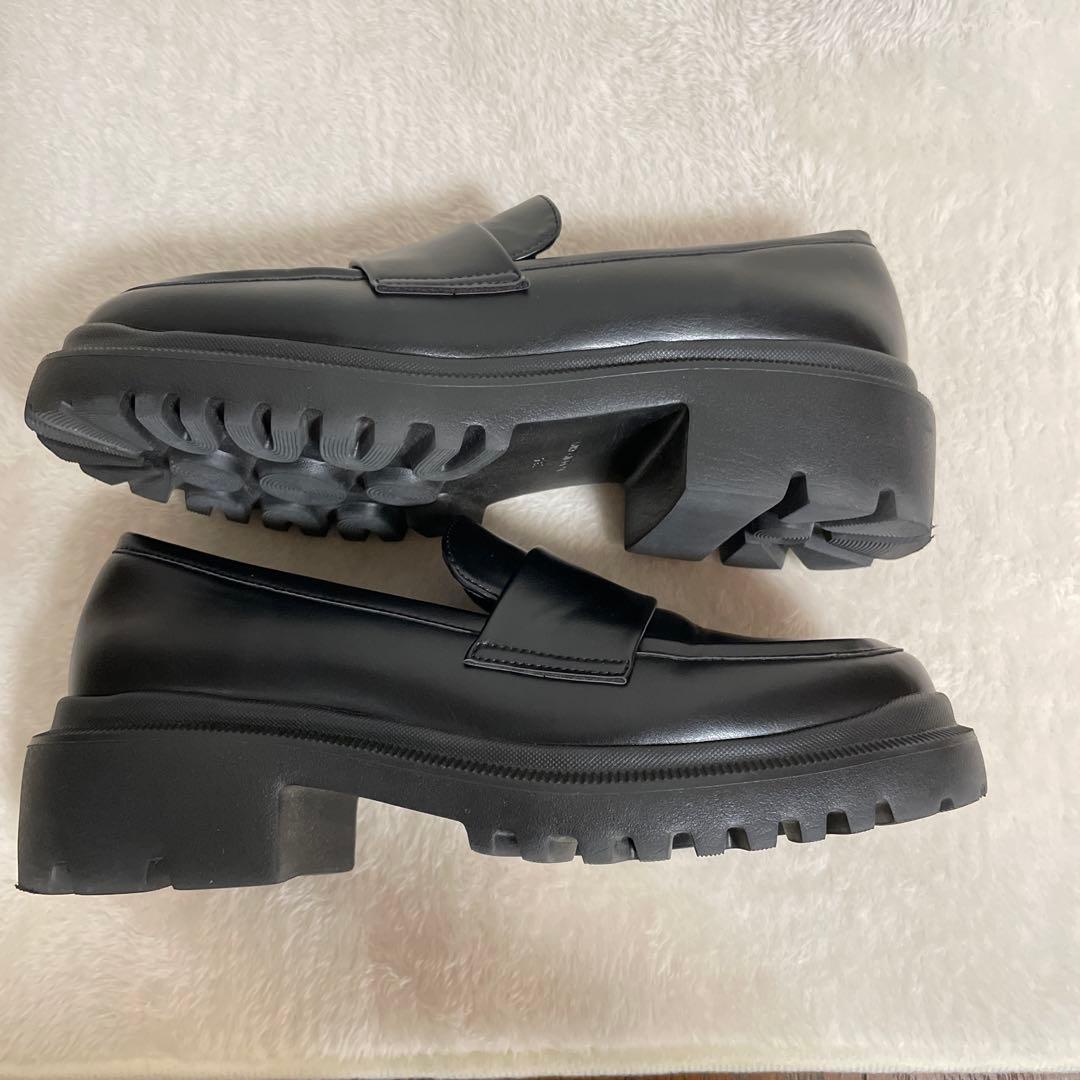 アダムエロペ　晴雨兼用ベーシックローファー　厚底　撥水