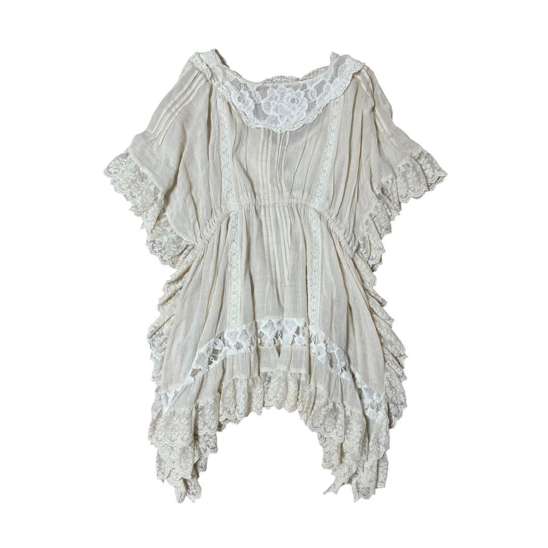 00's fairygrunge 森ガール チュニック レース リボン