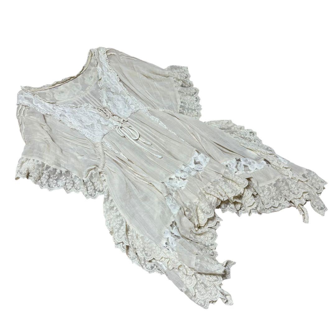 00's fairygrunge 森ガール チュニック レース リボン