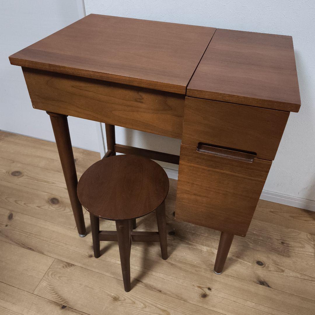 emo エモ ドレッサー 鏡台 スツール 丸椅子 一人暮らし 化粧台 コンパクト