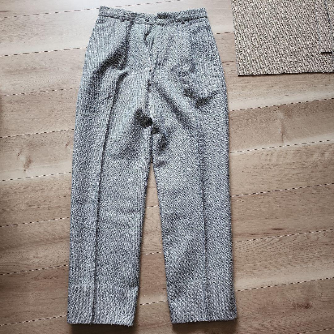 EMPORIO ARMANI ヘリンボーン ワイドスラックス 46