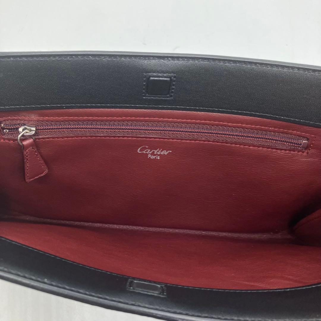 カルティエ カボション マスト ライン カーフスキン フォーマル ハンドバッグ