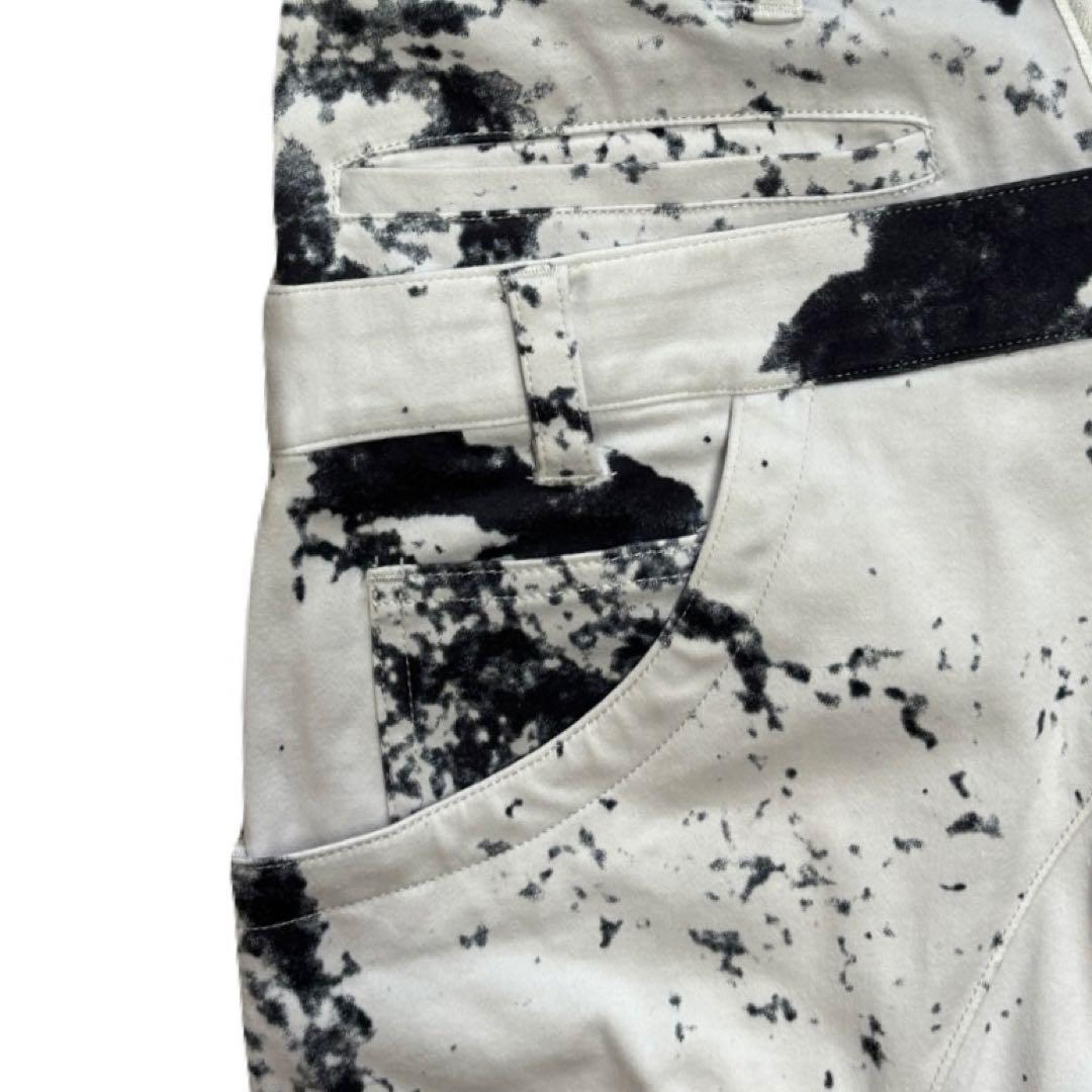 bajra. 墨スプラッシュ柄トリプルウエストジョッパーズ/ソフトサルエルパンツ