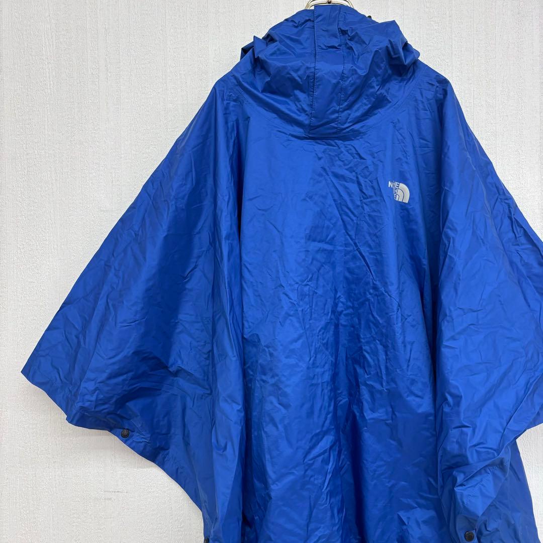 極美品✨ 希少 ノースフェイス ポンチョ レインコート 大きめ Lサイズ ブルー